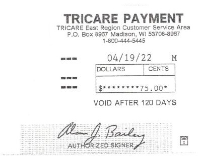 tricare check $75 out of $175.JPG